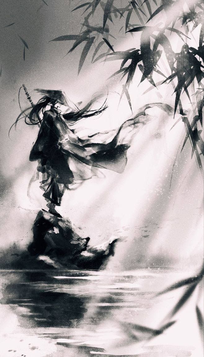 Japanese ink painting